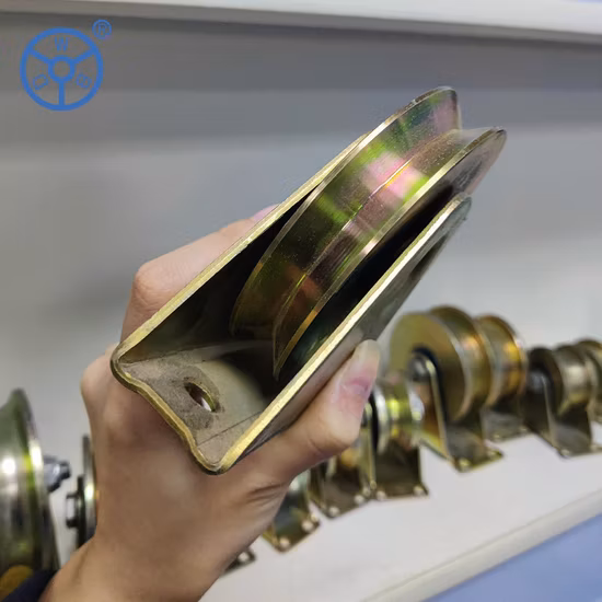 Wbd Высококачественные колеса из оцинкованной стали с V-образной канавкой для раздвижных ворот для V-образных направляющих, Роллетные ворота, Промышленная машина, Тяжелые двери